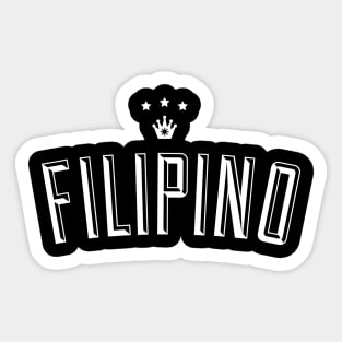 Filipino King Crown by AiReal Apparel Sticker